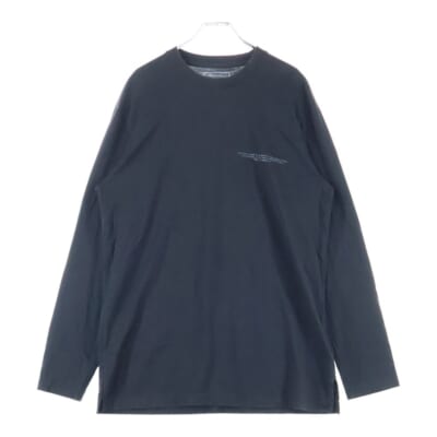 24AW LOGO LS TEE バックロゴプリント クルーネックロングスリーブTシャツ ブラック Bランク