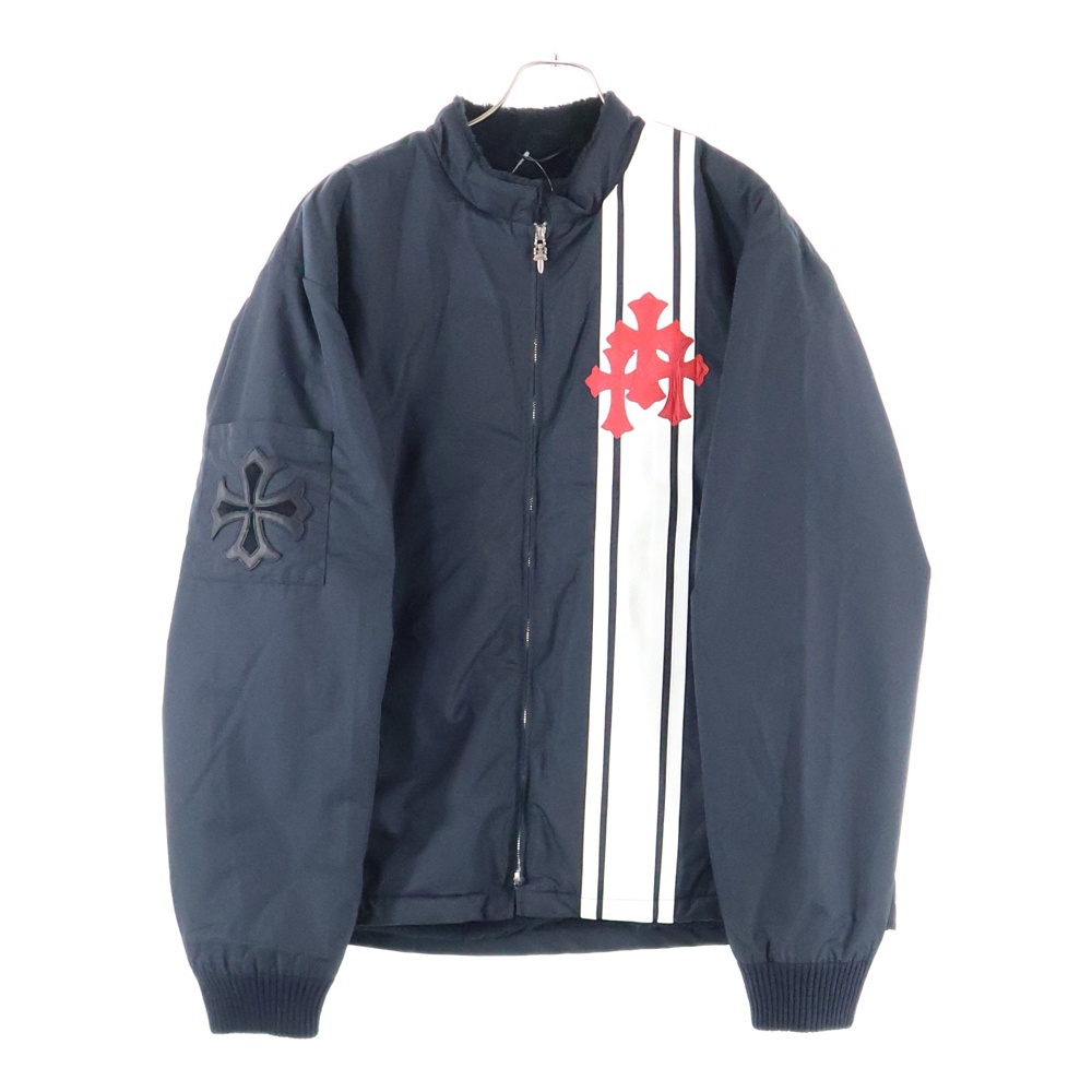 RED PATCH RACING JACKET セメタリークロスパッチ アームCHプラス ジップアップ レーシングジャケット ブラック Bランク