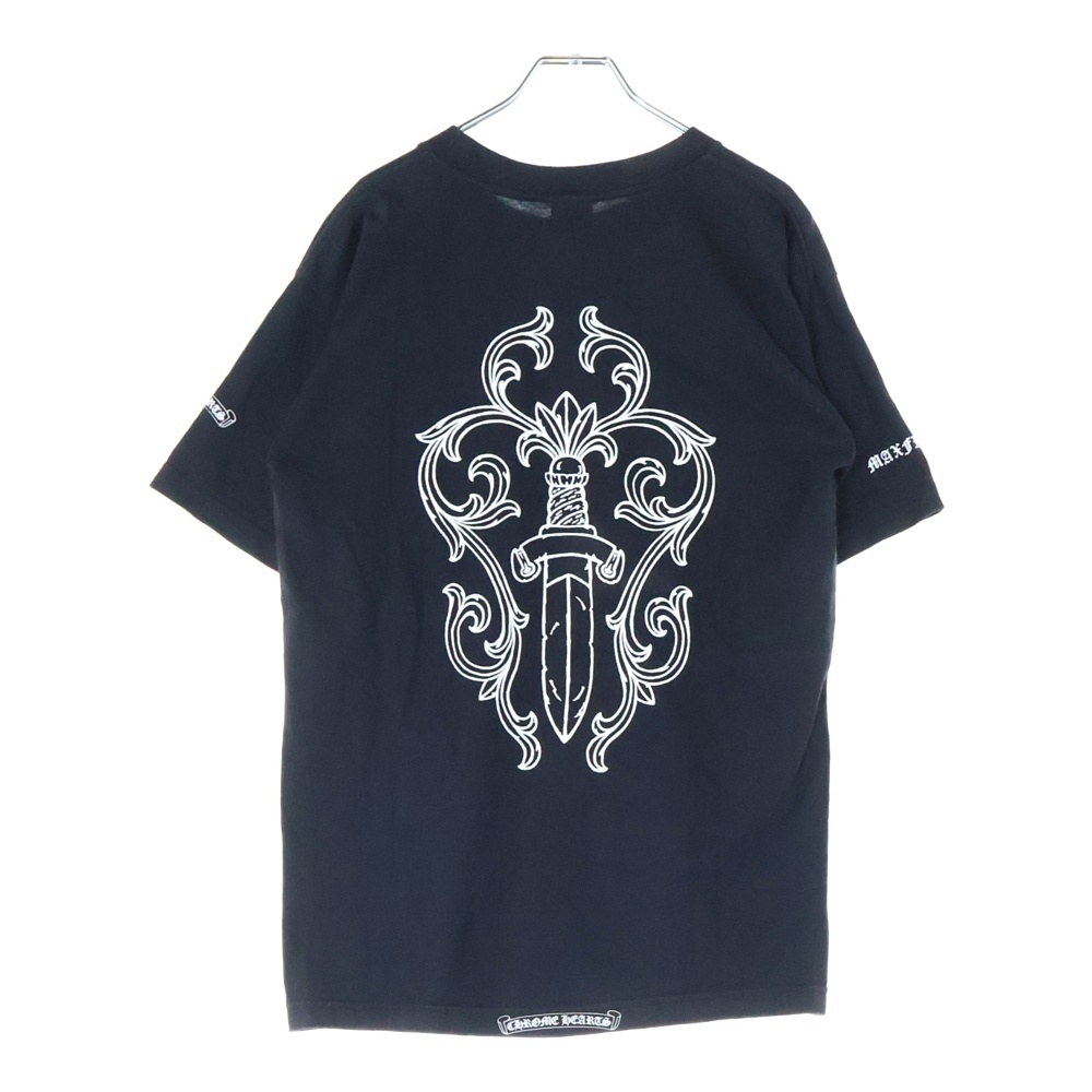 OLD ×max field Dagger TEE オールドモデル マックスフィールド ダガープリント 半袖Tシャツ カットソー ブラック Bランク