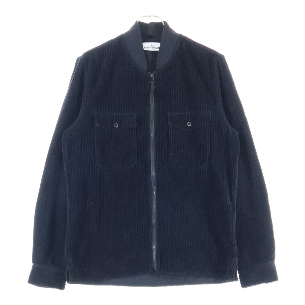 21AW Corduroy Shirt ジップアップ コーデュロイ 長袖シャツ ブラック 751511611 Bランク