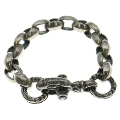 シルク リンク レナードカムホート刻印 クレーンサークル ブレスレット シルバー MFB-0040M-CC-LK Bランク