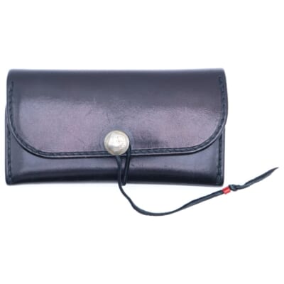 レザーウォレット 三つ折り長財布 ブラック Bランク