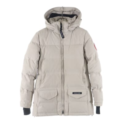SOLARIS PARKA ソラリス パーカー フーデッド ジップアップ ダウン ロングジャケット コート ベージュ 3034L Bランク