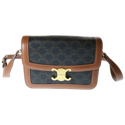 トリオンフ ティーン ショルダーバッグ ブラウン PVCレザー Bランク