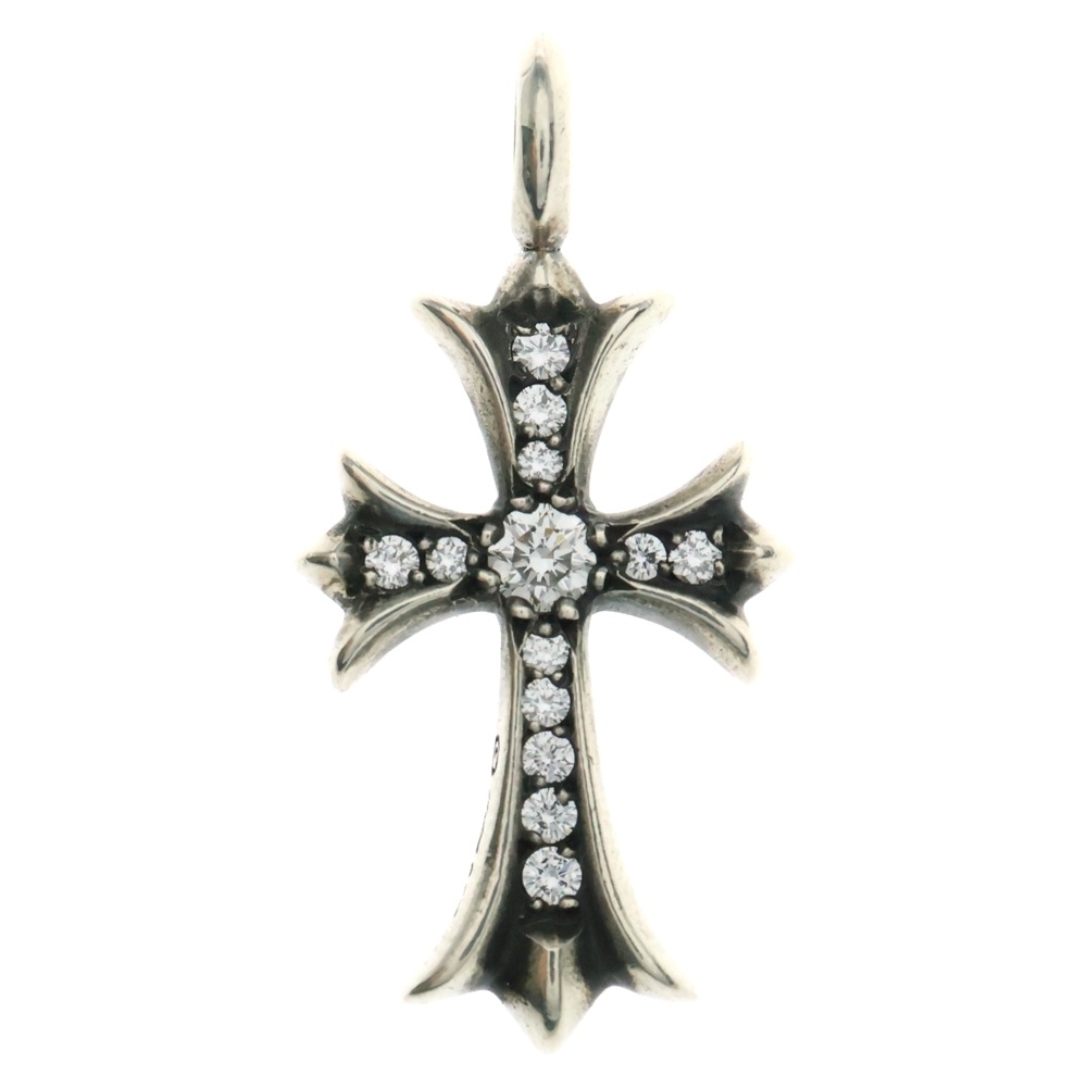 TNY CRSF P/DIA オールドタイニーファットクロス PAVEダイヤ ペンダントトップ シルバー BCA323 Bランク