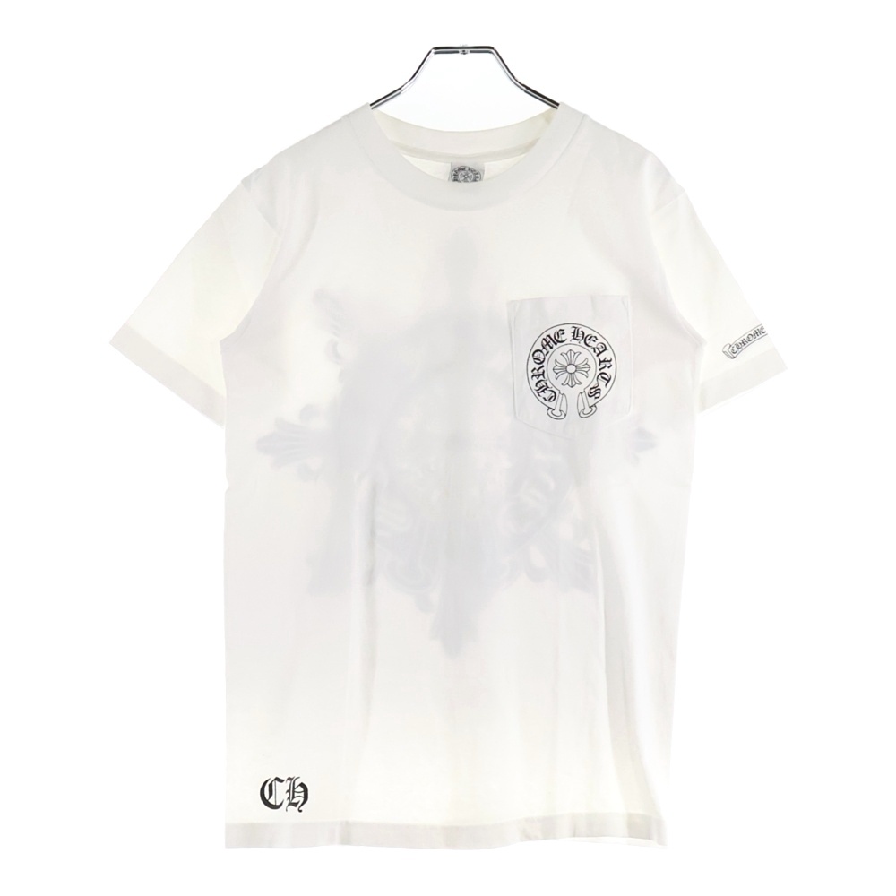 OLD オールドモデル バッククロスホースシュー ホースシュープリントポケット 半袖Tシャツ カットソー ホワイト Bランク