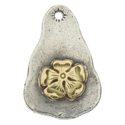 【オールド】逆さローズ印台メタル ペンダントトップ シルバー/ゴールド Bランク