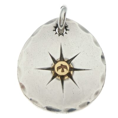 たたきメタル中 ペンダントトップ シルバー/ゴールド Bランク