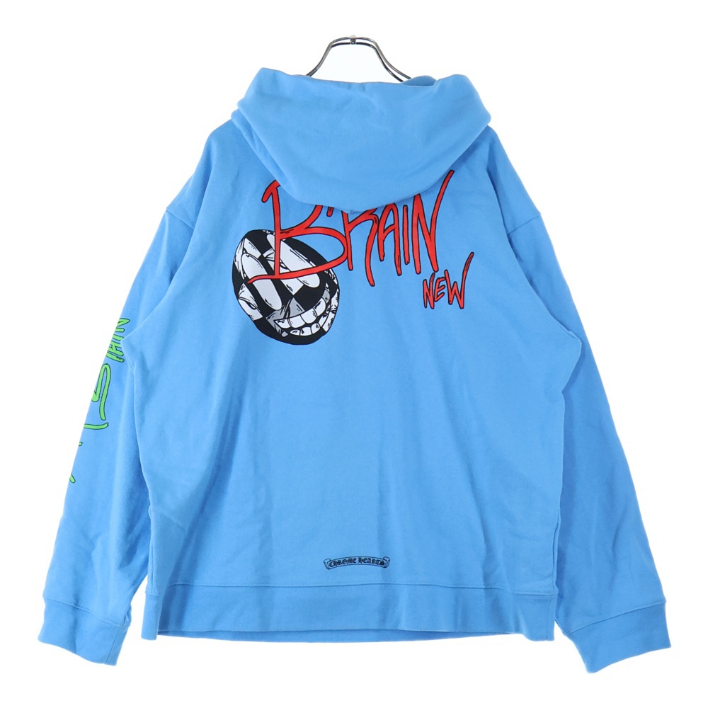 ×MATTY BOY BRAIN NEW PULLOVER HOODIE マッティボーイ ブレインニュー プリントフーディー プルオーバーパーカー ブルー Bランク