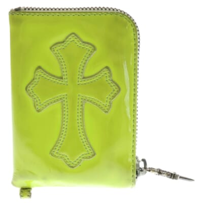 TINY ZIP タイニージップ クロスパッチレザーダガージップ財布 グリーン Bランク