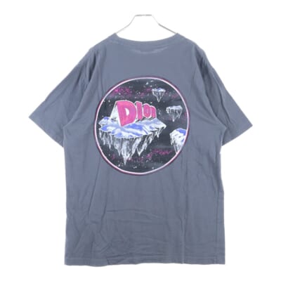 23AW ASTERO アステロ バックプリント 半袖Tシャツ カットソー グレー 393J696D0817 Bランク