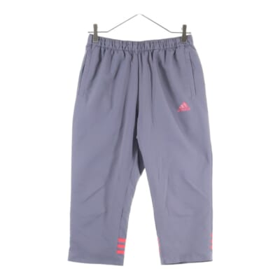 AZB001 ロゴデザイン ナイロンパンツ グレー/ピンク Bランク