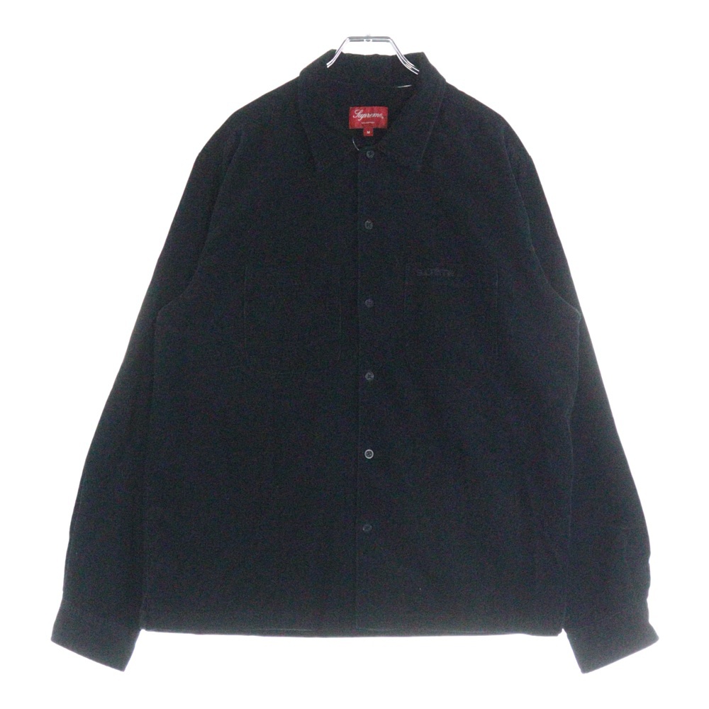 19AW Corduroy Shirt クラシックロゴ コーデュロイ 長袖 シャツ ブラック Bランク