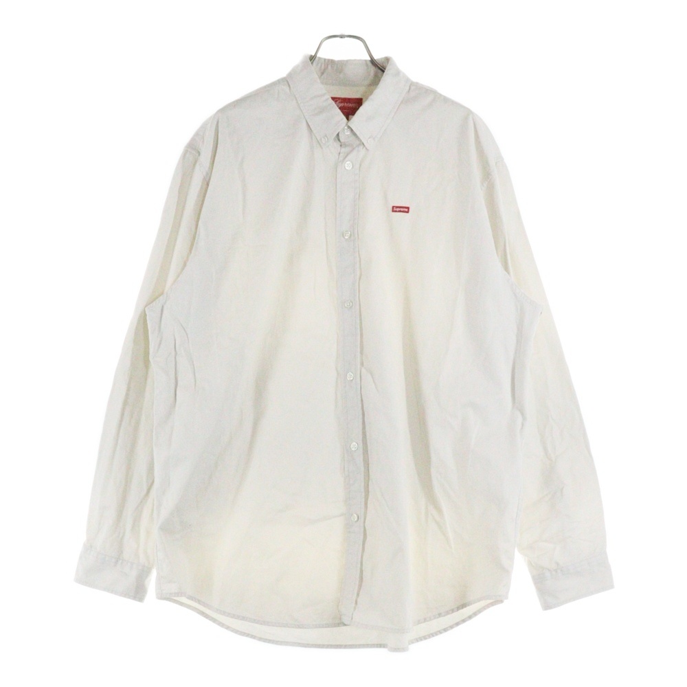 Small Box Shirt スモールボックスロゴ長袖シャツ ベージュ Bランク
