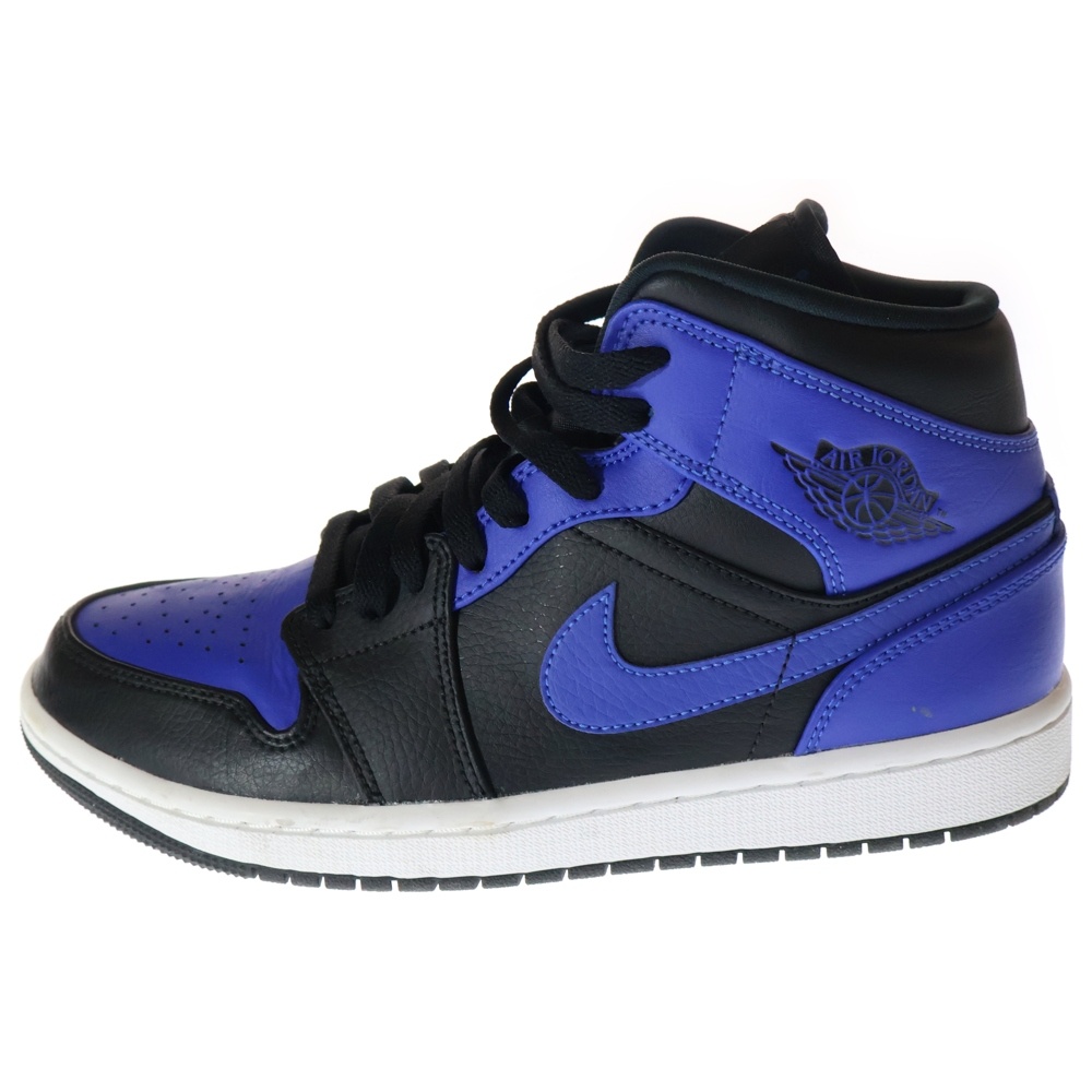 AIR JORDAN 1 MID HYPER ROYAL エアジョーダン1 ハイパーロイヤル ミッド スニーカー US7.5/25.5cm ブルー/ブラック 554724-077 Bランク