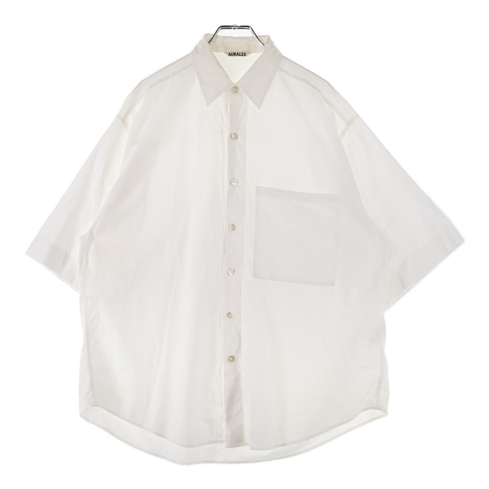 WASHED FINX TWILL HALF SLEEVED BIG SHIRTS フィンクスツイル ビッグ 半袖シャツ ホワイト A8SS03TN Bランク