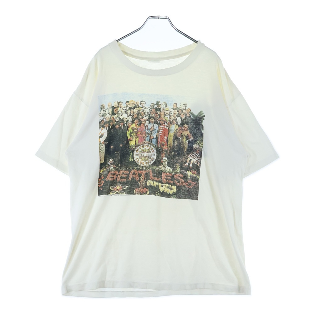 90S VINTAGE THE BEATLES Sgt Pepper's Lonely Hearts Club Band ザ ビートルズ 両面プリント ヴィンテージ Tシャツ 半袖カットソー ホワイト Bランク