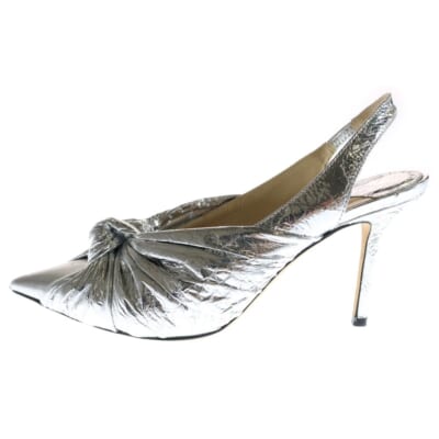 ANNABELL アナベル スリングバック ポインテッドトゥ ハイヒール パンプス レディース シルバー Bランク