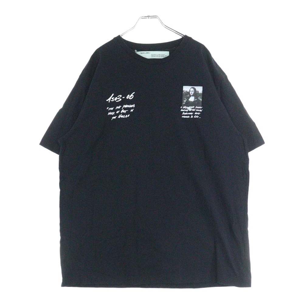 19SS MONNALISA S S OVER TEE モナリザ バックプリント オーバーサイズ半袖Tシャツ カットソー ブラック OMAA038S19185005 Bランク