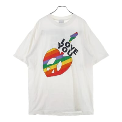 24AW SS T-SHIRT PEACE ピース 両面プリント クルーネック 半袖Tシャツ カットソー ホワイト RE-CO-WH-00-00-274 Bランク