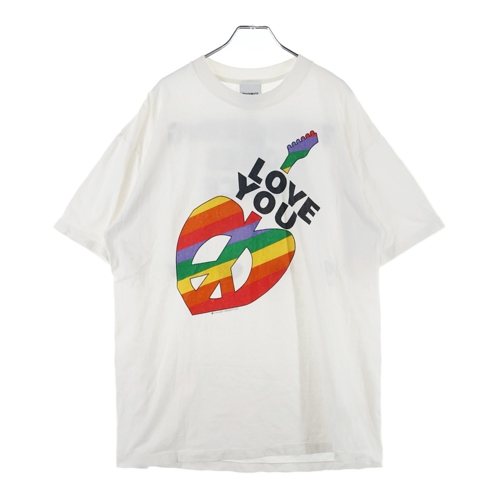 24AW SS T-SHIRT PEACE ピース 両面プリント クルーネック 半袖Tシャツ カットソー ホワイト RE-CO-WH-00-00-274 Bランク