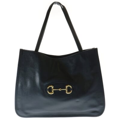 ホースビット 1955 レザー トートバッグ ブラック 623694 Bランク