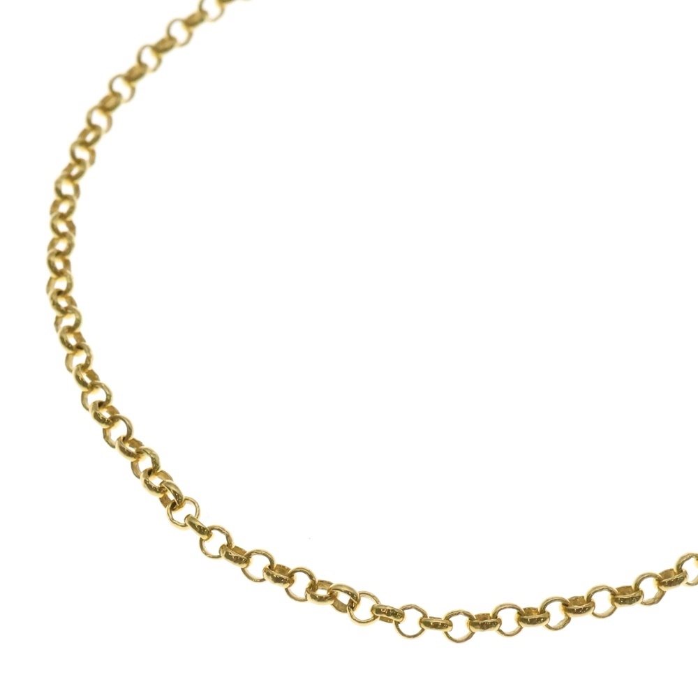 22K NECKCHAIN R18 ロールチェーンネックレス 18inch ゴールド BCA010 Bランク