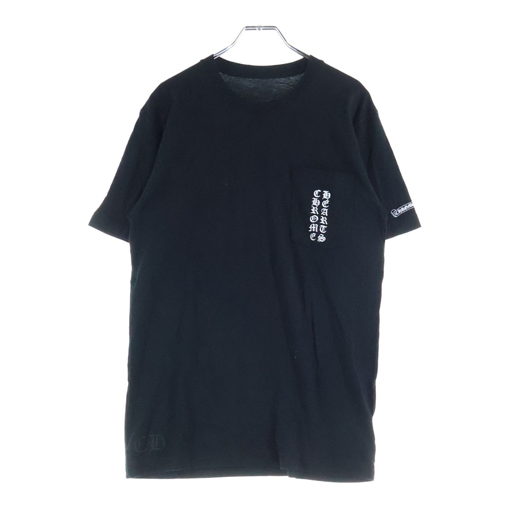 CH T-SHRT LTD 東京 スクロールラベルプリント 半袖Tシャツ カットソー ブラック Bランク