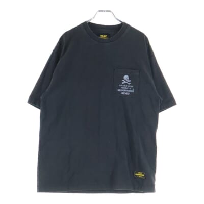 25AW ×PALACE SKATEBOARDS POCKET T-SHIRT パレススケートボード スカルプリント 半袖ポケットTシャツ カットソー ブラック Bランク
