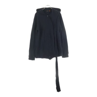 06AW GURUGURU期 グルグル ストール付き フーデッドジップアップパーカー フーディー ブラック 6A227-CS3 Bランク