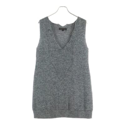 07AW ニットとハイテク期 ノースリーブ ニットワンピース ドレス レディース グレー 7A67-0P5 Bランク