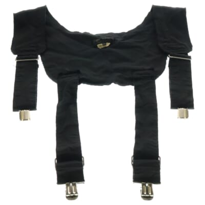 19SS AD2020 ポリ縮絨 サスペンダー付き ハーネス ブラック 1C-V003 Bランク