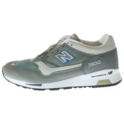 M1500BSG レザー ローカットスニーカー グレー US9/27cm Sランク