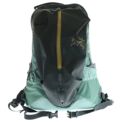 ARRO 16 アロー16 ロゴエンブロイダリー バックパック リュック ブラック/グリーン X000007965 Bランク