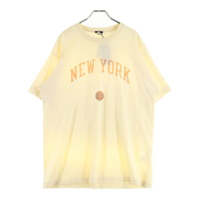New York Knicks NY To The World Vintage Tee ニューヨークニックス ヴィンテージ加工 プリントTシャツ 半袖カットソー アイボリー Aランク