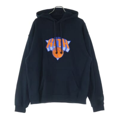 New York Knicks Hoodie ニューヨークニックス フーディ プルオーバースウェットパーカー ブラック KHM030860 Aランク
