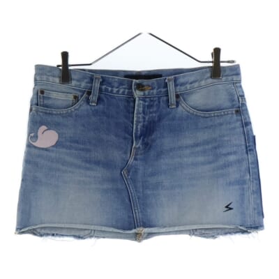 05AW クラッシュ加工 ジップフライ デニム スカーミニト レディース 5A94-S1 Bランク