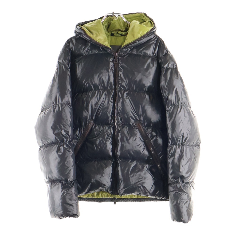 DIONISIO フルジップ フーデッド ダウンジャケット ブラック U.255.02-1035R Bランク