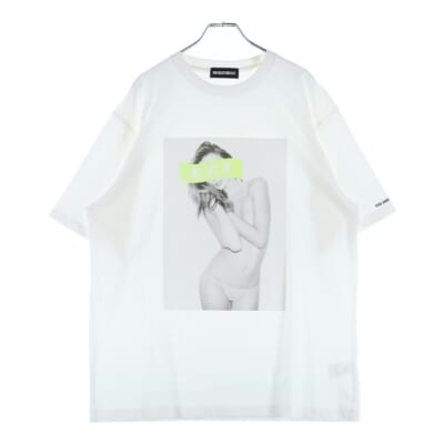 9周年記念 Miranda Kerr Tee ミランダカー プリント クルーネック 半袖Tシャツ カットソー ホワイト Aランク