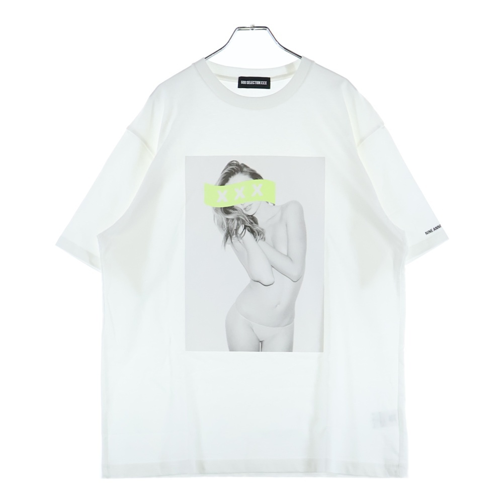 9周年記念 Miranda Kerr Tee ミランダカー プリント クルーネック 半袖Tシャツ カットソー ホワイト Aランク