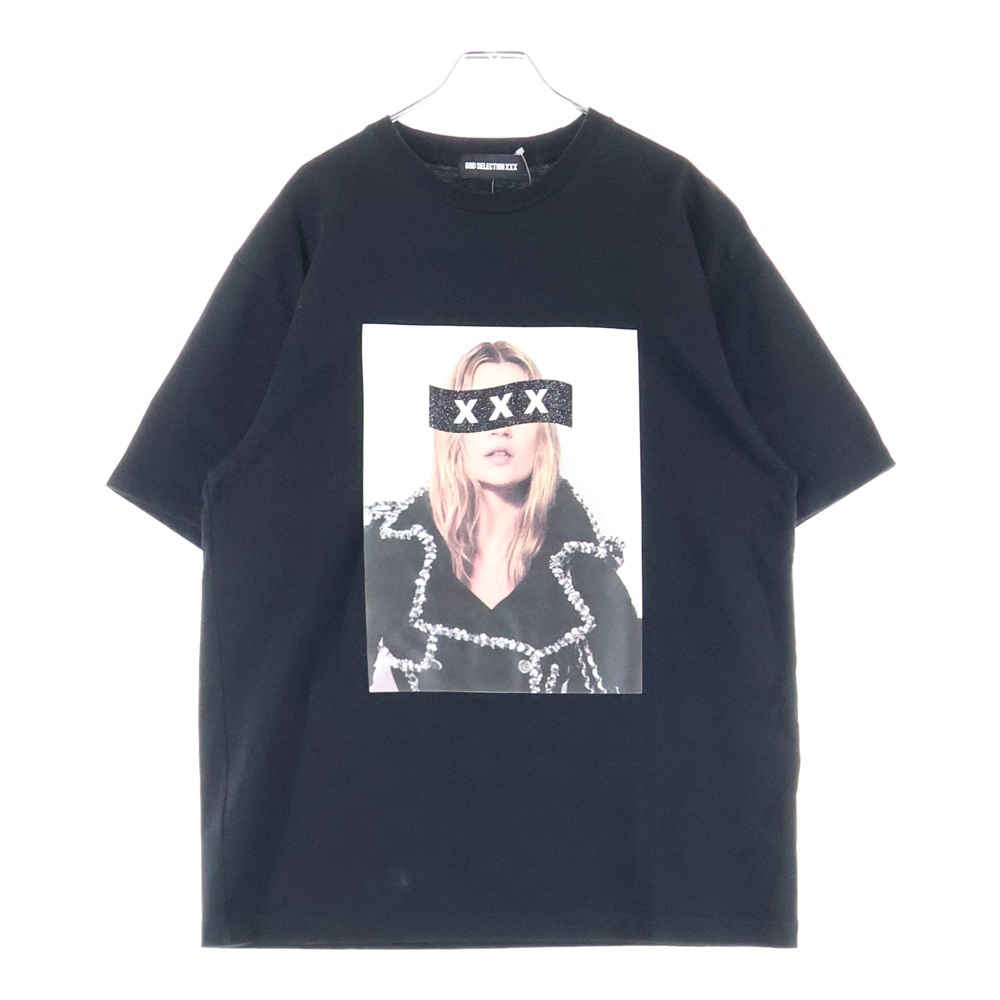 ×FRAGMENT DESIGN 10周年記念 Kate Moss Tee フラグメントデザイン ケイトモス プリント クルーネック 半袖Tシャツ カットソー ブラック Bランク
