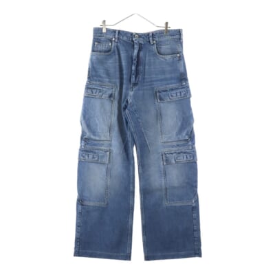 25SS DOUBLE CARGO JEANS ダブル カーゴ ワイドデニムパンツ ジーンズ インディゴ DU01E3361 DWB Sランク
