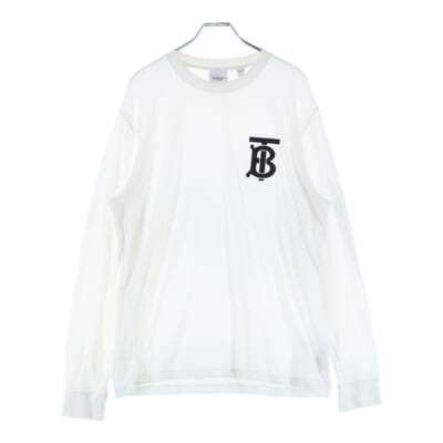 TBロゴ クルーネック長袖Tシャツ カットソー ホワイト 8024600 Bランク
