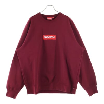 22AW Box Logo Crewneck Sweatshirt ボックスロゴ クルーネック スウェット トレーナー バーガンディー Bランク