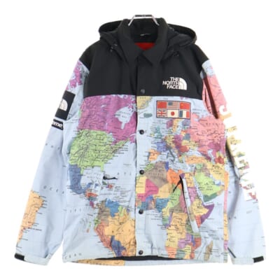14SS ×THE NORTH FACE Expeditions Coaches Jacket MAP ザノースフェイス エクスペディションコーチジャケット 国旗 地図 マップ マルチ Bランク
