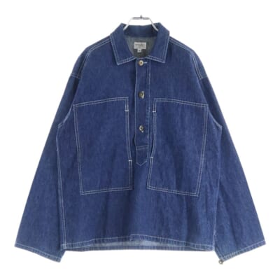 90S THE RANCH VINTAGE PULLOVER DENIM SHIRT ザランチ ヴィンテージ プルオーバーデニムシャツ インディゴ Bランク