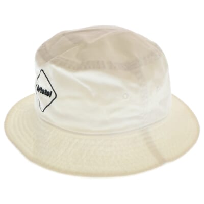 ロゴ刺繍 コットンバケットハット 帽子 ホワイト FCRB-150031 Bランク
