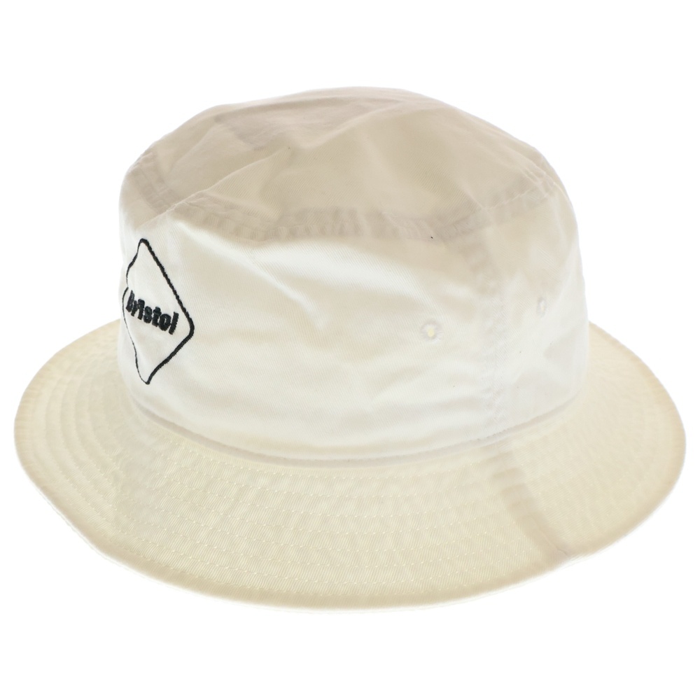 ロゴ刺繍 コットンバケットハット 帽子 ホワイト FCRB-150031 Bランク