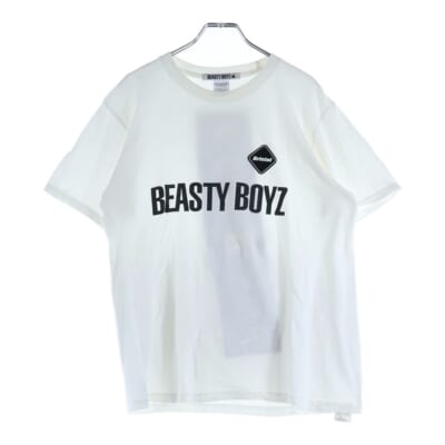 ×BEASTY BOYZ GYM TEE ビースティーボーイズ 両面プリントTシャツ 半袖クルーネックカットソー ホワイト BB1620-TS01 Bランク