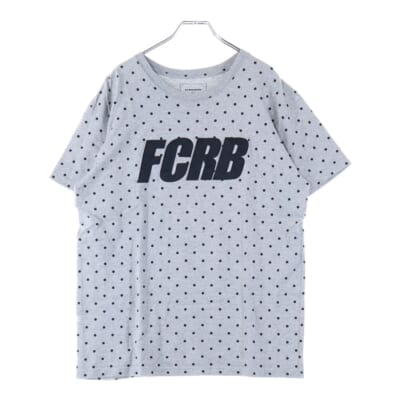 ロゴワッペンデザイン ドット柄 クルーネックTシャツ 半袖カットソー グレー FCRB-156026 Bランク